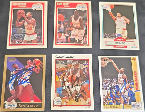 Autographed clippers card - clippers, 6-card