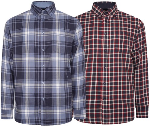 Mens kam cotton check long - cotton,