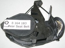 BMW E34 E32 Rear Seat Safety Belt Silver-Grey 8164183 Used Genuine