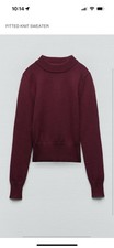 Zara Fitted Knit Sweater Size