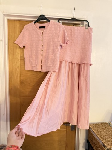 Zara baby pink textured - textured, knit
