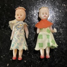 Vintage Miniature Pale Plastic Dolls