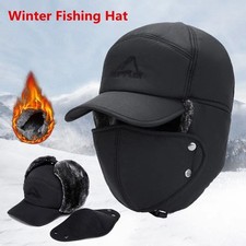 Mens Warm Hat Winter Russian Earflap Face Mask Ski Cap Aviator Trapper