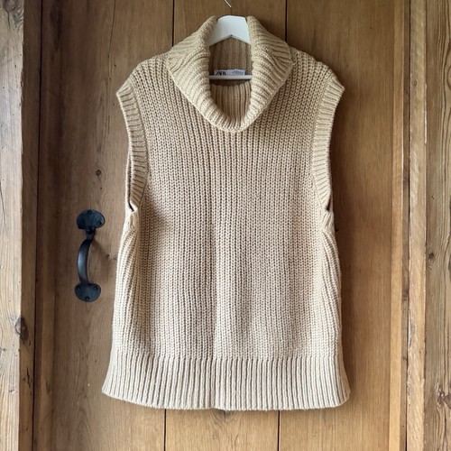 Zara beige chunky - knit, m