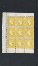 ST VINCENT 1890-93 4d YELLOW MARGINAL BLOCK OF NINE MINT SG 56