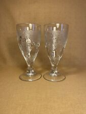 Set of 2 Luminarc Vintage French Pressed Fruit Sundae Glasses