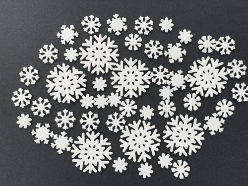 Snowflakes die cut shapes card - snowflakes,