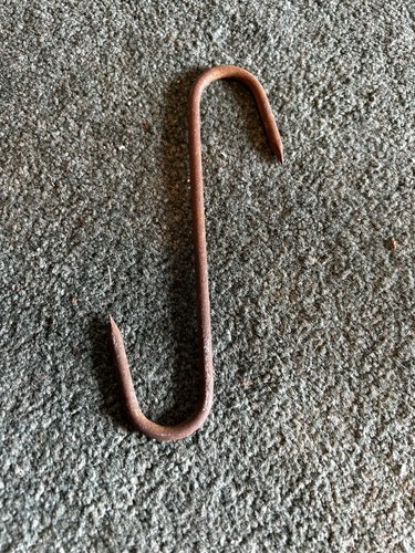 Vintage rusty steel butchers - rusty,