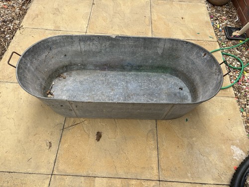 Vintage 1950s tin bath - vintage,