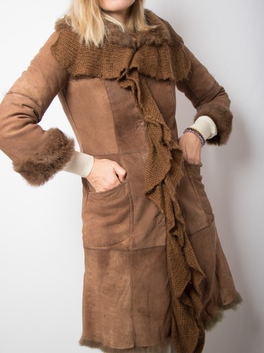 Stefanel suede and rabbit - and, fur
