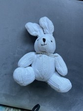 John Lewis Baby Knitted White Bunny Soft Toy
