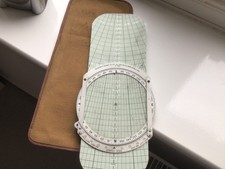 ORIGINAL 1940s / 50s ROYAL AIR FORCE PILOT NAVIGATORS SPEED ALTITUDE TOOL + CASE