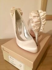 Bourne Ivory Satin Stiletto High Heels Bridal Wedding UK 8 EU41