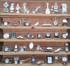 NOVELTY STAINLESS STEEL MINIATURE CLOCKS SELECTION.