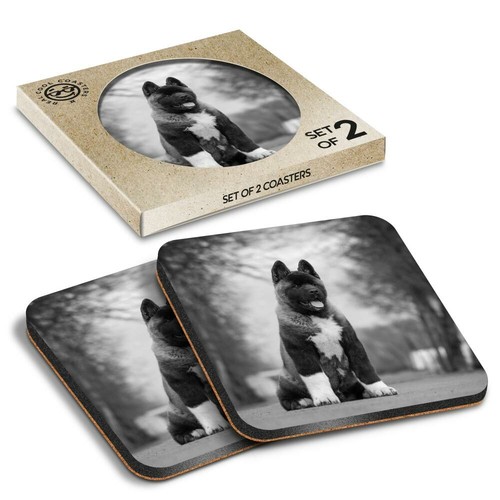 Boxed square coasters bw - boxed,