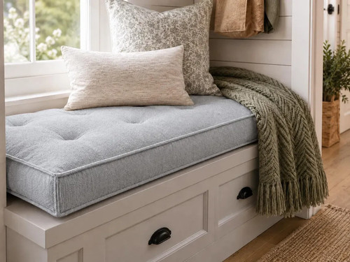Light gray linen soft tufted - light,