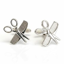 Scissors & Comb Cufflinks -