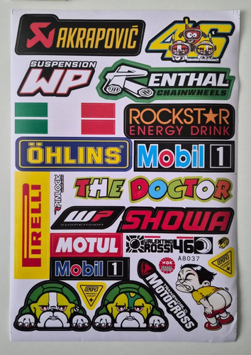 Motorbike sticker sheet - sticker,
