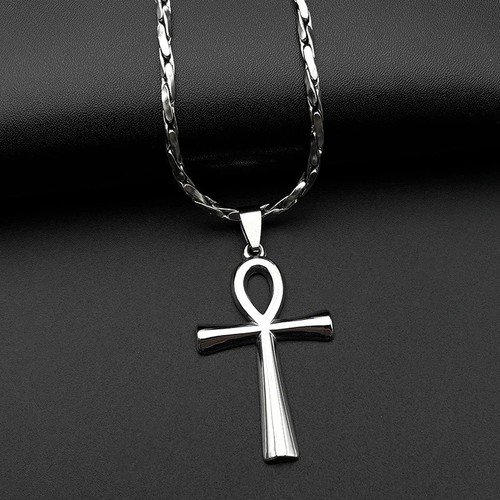 Silver gold ankh - ankh, pendant