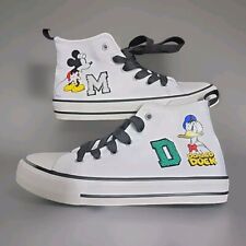 Disney Mickey Friends Donald Duck 100 Years Canvas Sneakers Trainers Shoes UK 2