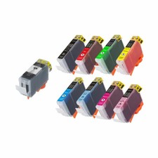Non-OEM PGI-5 BK / CLI-8 CMYK R/G/PC/PM Inks For Canon MP530 MP610 MP600