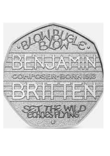 Benjamin britten 50p coin - benjamin,