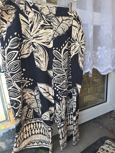 Floral wide leg trousers - floral,