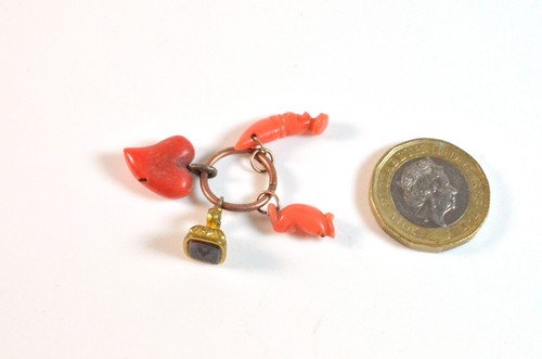 Antique minature carved red