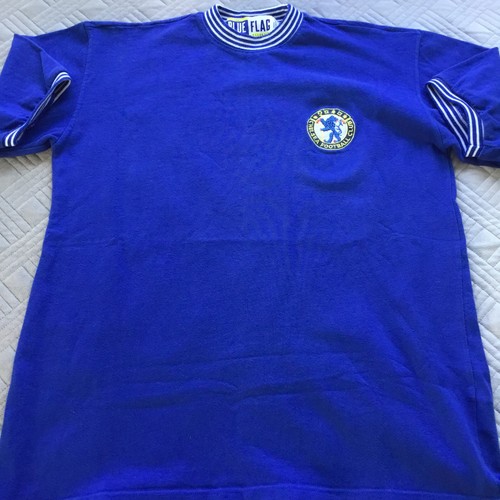 Vintage blue flag - blue, retro