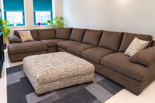 Natuzzi sofa with long chair