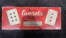 John Waddington Real Canasta Cards With Tray