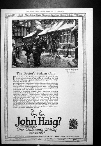 Old print john haig whisky - old,