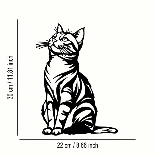 Cat silhouette metal - cat,