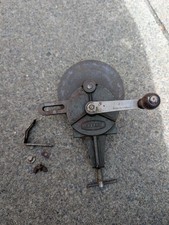 VINTAGE FABREX 430 HAND CRANKED MANUAL BENCH GRINDER FOR SPARES OR REPAIRS 