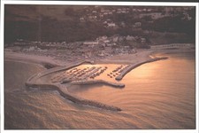 LYME REGIS FROM THE AIR, Dorset - Vintage POSTCARD