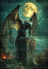 Gargoyle Art Print Gothic