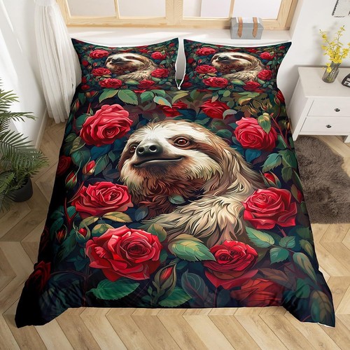 Cute sloths cartoon quilt - sloths-01,