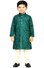Boys Cotton Self Printed Kurta