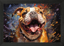 Happy English Bulldog Painting