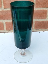 Large Blue-Green Glass Vase
