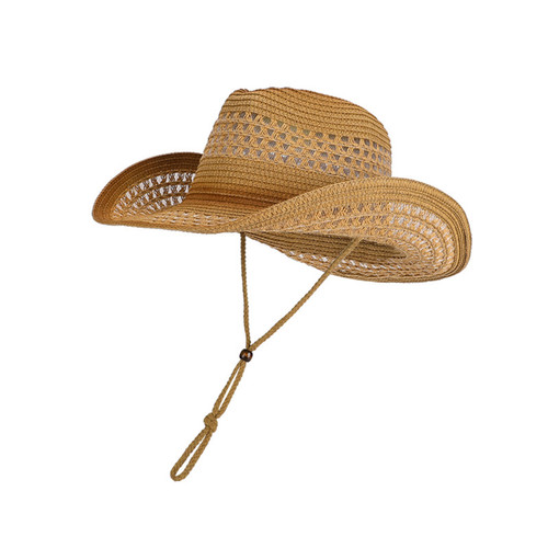 Unisex denim straw cowboy - straw, hat