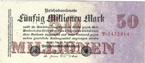 Reichsbanknote million mark - reichsbanknote,