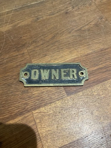 Vintage brass owner door - vintage,