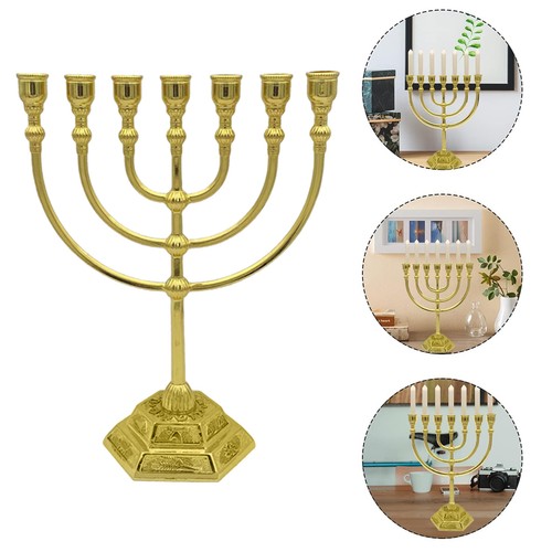 Gold branch menorah - 7,