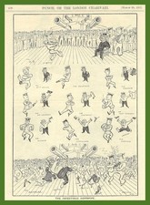 1630-Original Full Page Punch Cartoon-C1917-H.M Bateman-The Infectious Hornpipe