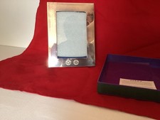 SILVER PLATE WIMBLEDON PHOTO FRAME 19cm TALL X 14cm WIDE WITH TENNIS STAMPS