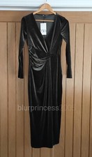 ZARA Velvet Midi Dress Khaki