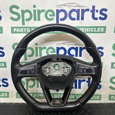2018 Seat Leon FR Black Leather Flat Bottom Steering Wheel 5F0419091 R
