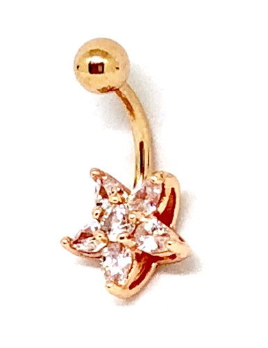 Rose gold clear crystal 5 - gold,