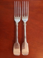 A pair of Sterling Silver Table Forks, Georgian, Exeter 1830 by George Turner